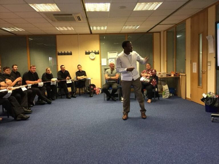 ZNVA volunteer presenting to police recruits graduates 2018 b