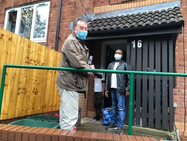 ZNVA volunteers preparing emergency food parcels during the Covid-19 response in Newport